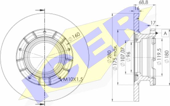 Icer 78BD5633-2 - Brake Disc autospares.lv