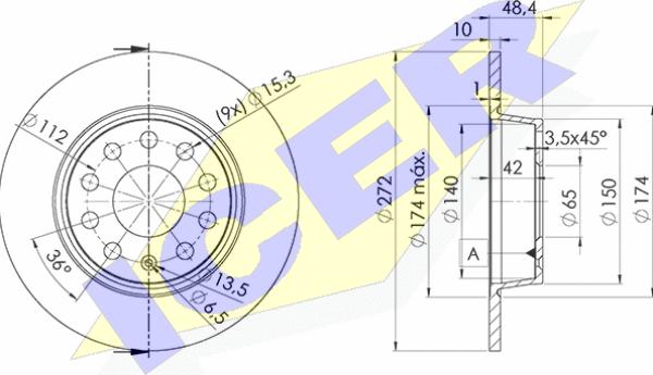 Icer 78BD5637-2 - Brake Disc autospares.lv