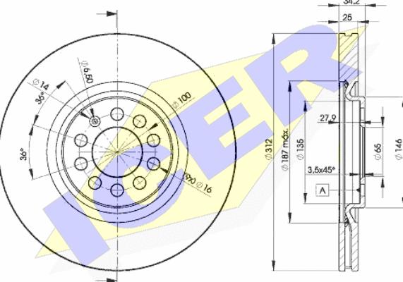 Icer 78BD5620-2 - Brake Disc autospares.lv