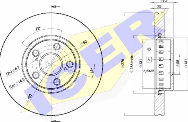 Icer 78BD5060-2 - Brake Disc autospares.lv