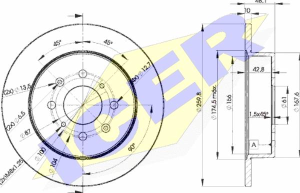 Icer 78BD5106-2 - Brake Disc autospares.lv