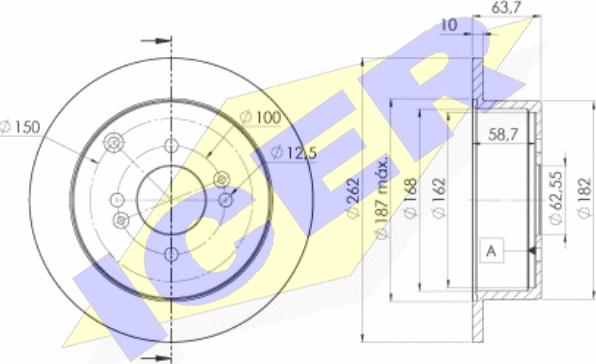 Icer 78BD5102-2 - Brake Disc autospares.lv