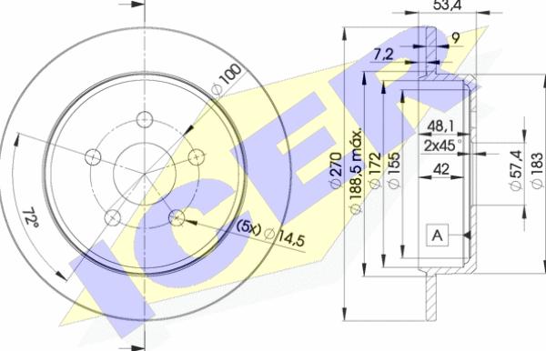 Icer 78BD5114-2 - Brake Disc autospares.lv