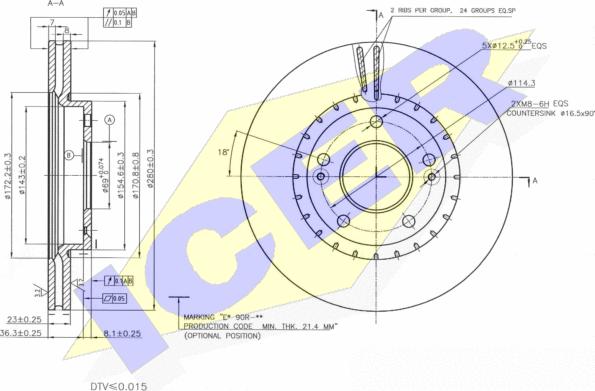 Icer 78BD5182-2 - Brake Disc autospares.lv