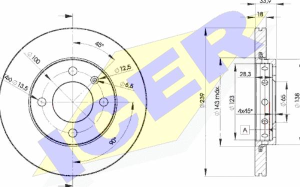 Icer 78BD5303-2 - Brake Disc autospares.lv