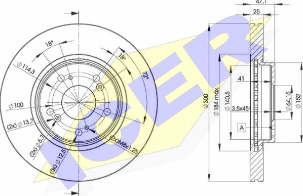 Icer 78BD5251-2 - Brake Disc autospares.lv