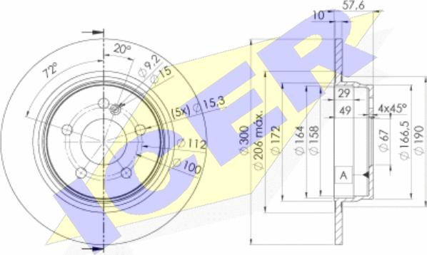 Icer 78BD6474-2 - Brake Disc autospares.lv