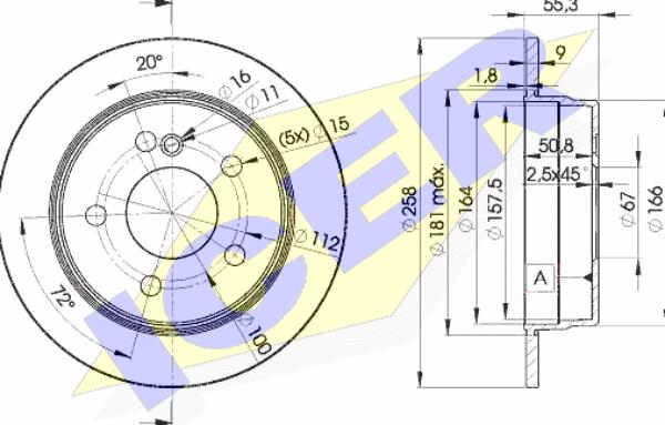 Icer 78BD6470-2 - Brake Disc autospares.lv