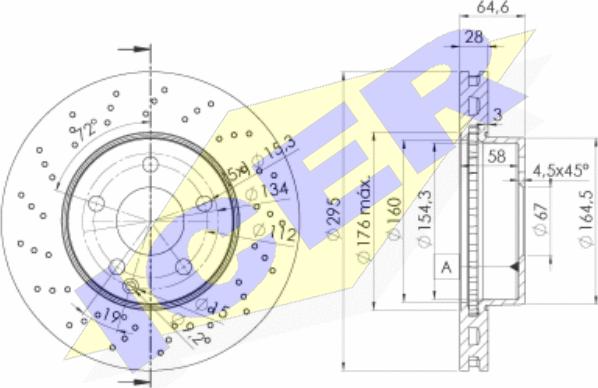 Icer 78BD6473-2 - Brake Disc autospares.lv