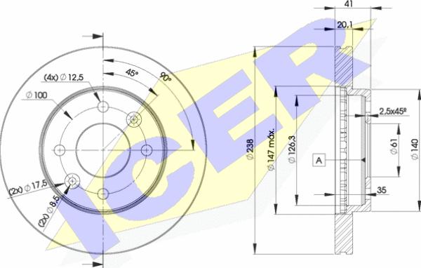 Icer 78BD6572-2 - Brake Disc autospares.lv