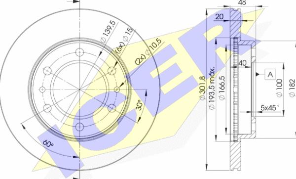 Icer 78BD6004-2 - Brake Disc autospares.lv