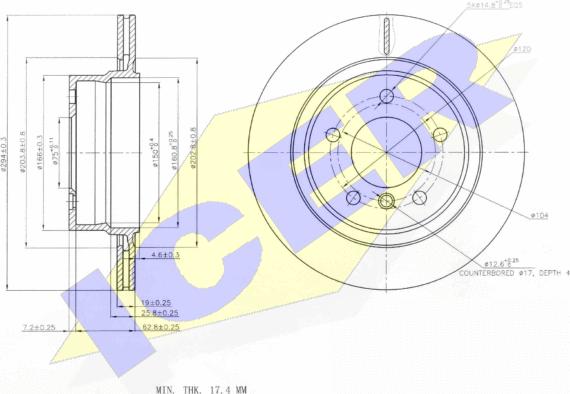 Icer 78BD6087-2 - Brake Disc autospares.lv