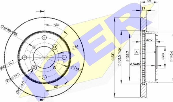 Icer 78BD6030-2 - Brake Disc autospares.lv