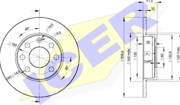 Icer 78BD6193-2 - Brake Disc autospares.lv