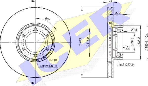 Icer 78BD6847-2 - Brake Disc autospares.lv