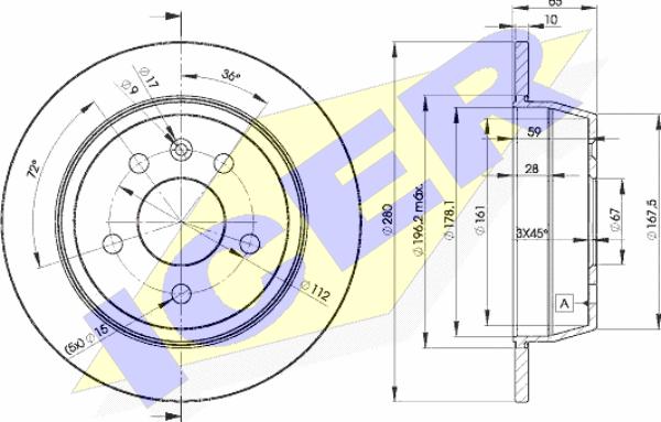 Icer 78BD6381-2 - Brake Disc autospares.lv