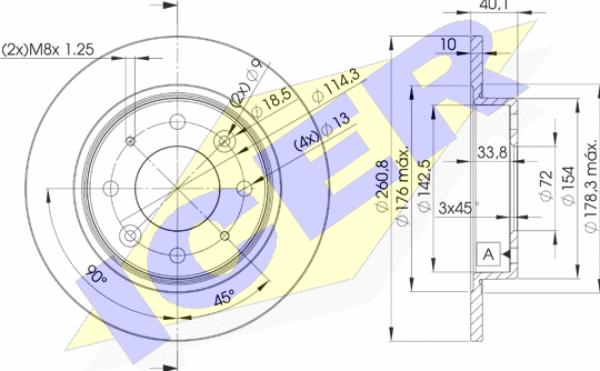 Icer 78BD6251-2 - Brake Disc autospares.lv