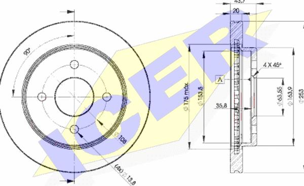 Icer 78BD6786-2 - Brake Disc autospares.lv