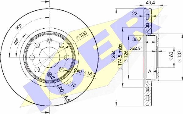 Icer 78BD0922-2 - Brake Disc autospares.lv