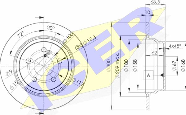 Icer 78BD0413-2 - Brake Disc autospares.lv