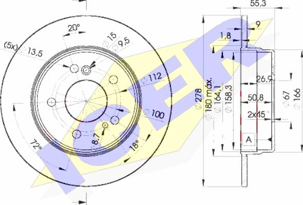 Icer 78BD0412-2 - Brake Disc autospares.lv