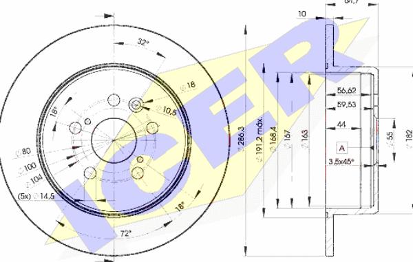 Icer 78BD0430-2 - Brake Disc autospares.lv