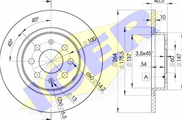 Icer 78BD0592-2 - Brake Disc autospares.lv