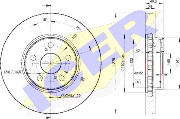 Icer 78BD0600-2 - Brake Disc autospares.lv