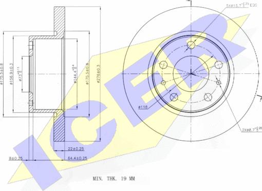 Icer 78BD0016-2 - Brake Disc autospares.lv