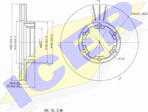 Icer 78BD0013-2 - Brake Disc autospares.lv