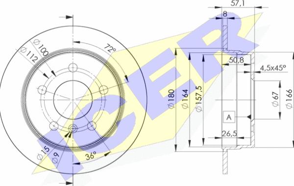 Icer 78BD0119-2 - Brake Disc autospares.lv