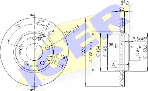 Icer 78BD0111-2 - Brake Disc autospares.lv