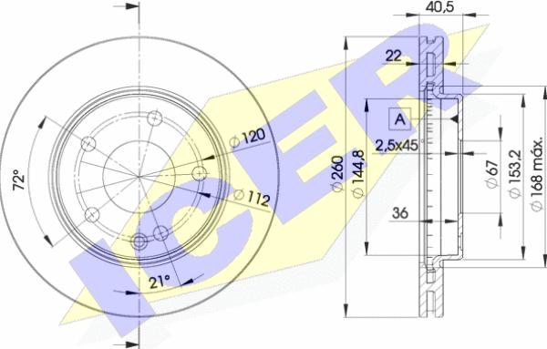 Icer 78BD0113-2 - Brake Disc autospares.lv