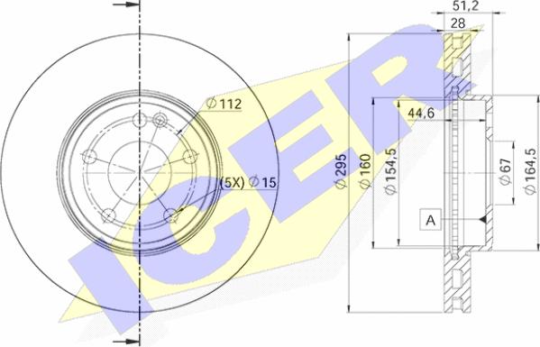 Icer 78BD0122-2 - Brake Disc autospares.lv