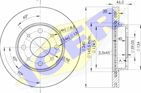 Icer 78BD0178-2 - Brake Disc autospares.lv