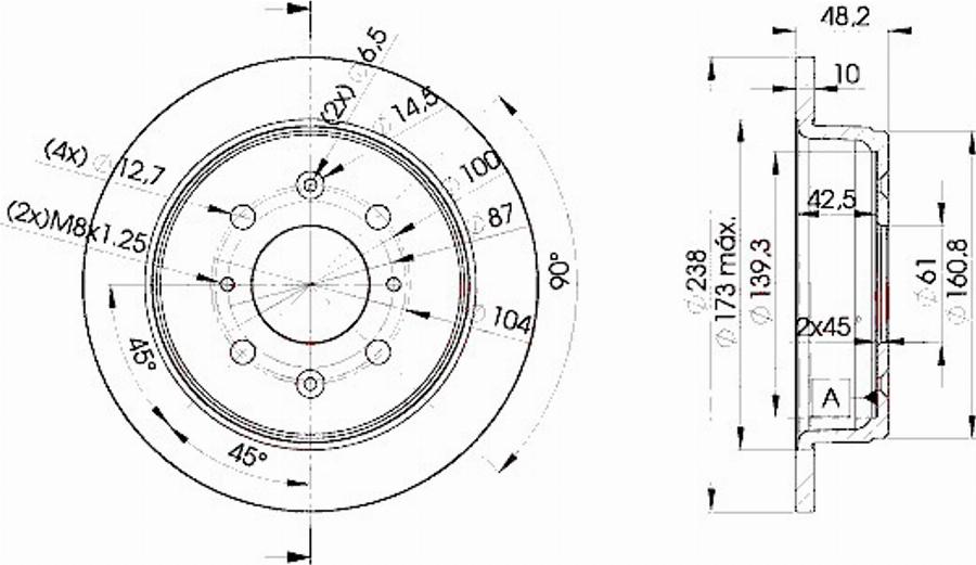 Icer 78BD0817 - Brake Disc autospares.lv