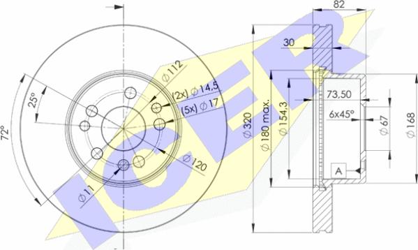 Icer 78BD0212-2 - Brake Disc autospares.lv