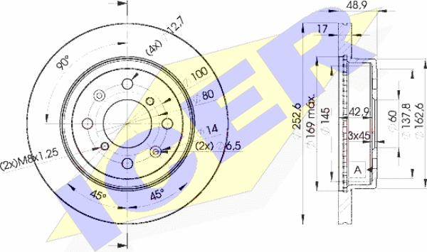 Icer 78BD0715-2 - Brake Disc autospares.lv