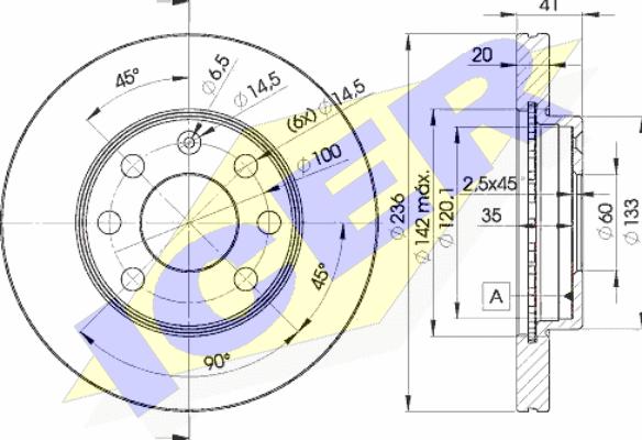 Icer 78BD1440-2 - Brake Disc autospares.lv