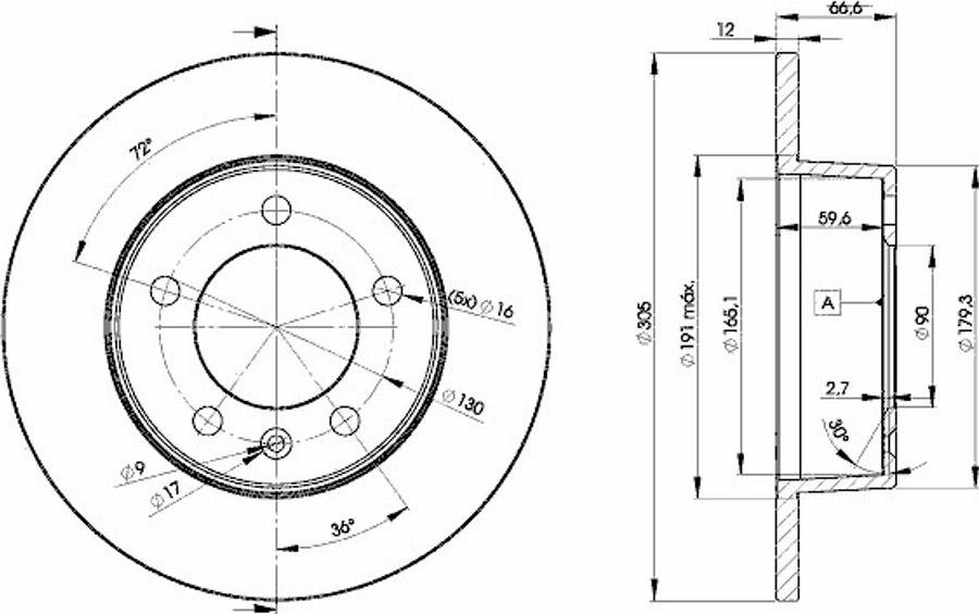 Icer 78BD1410 - Brake Disc autospares.lv