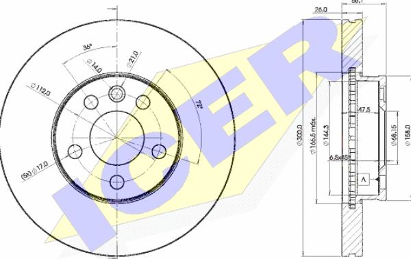 Icer 78BD1531-2 - Brake Disc autospares.lv