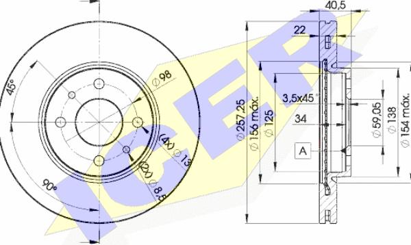 Icer 78BD1650-2 - Brake Disc autospares.lv