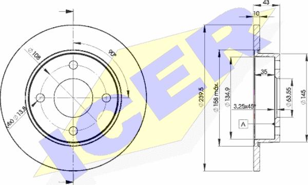 Icer 78BD1063-2 - Brake Disc autospares.lv