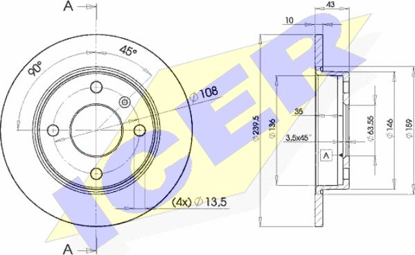 Icer 78BD1062-2 - Brake Disc autospares.lv