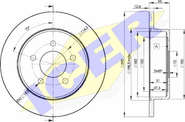 Icer 78BD1023-2 - Brake Disc autospares.lv