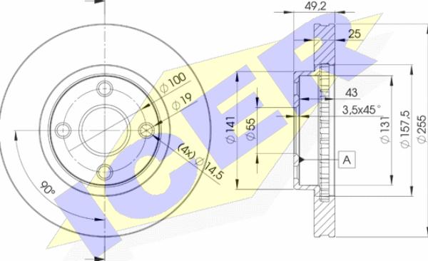 Icer 78BD1330-2 - Brake Disc autospares.lv