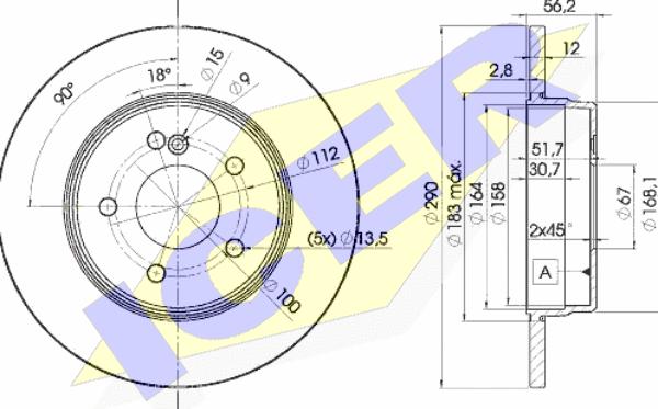 Icer 78BD1213-2 - Brake Disc autospares.lv