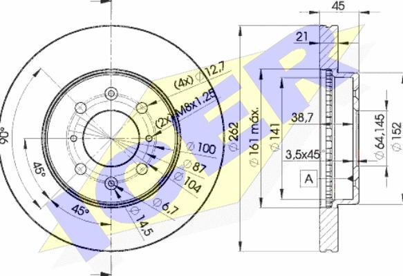 Icer 78BD1700-2 - Brake Disc autospares.lv