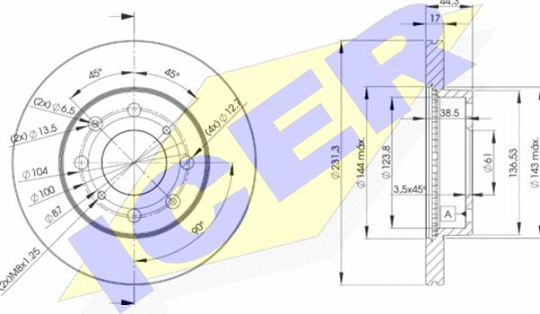 Icer 78BD1702-2 - Brake Disc autospares.lv