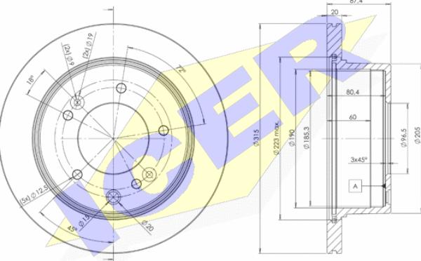 Icer 78BD8411-2 - Brake Disc autospares.lv